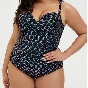 4x Torrid Iridescent Mermaid One-Piece Swimsuit
